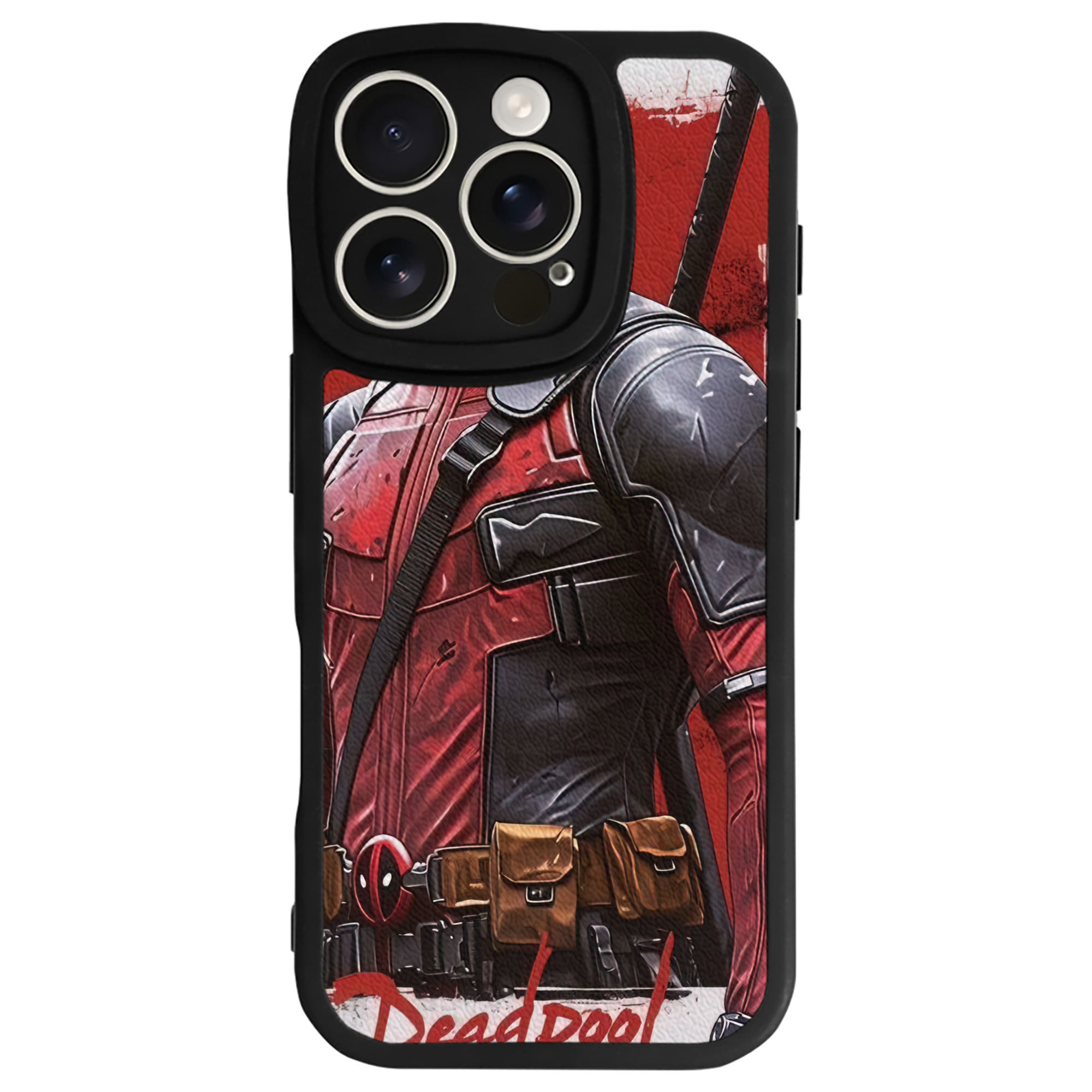 （画像用） Deadpool デッドプール 【iPhone 16シリーズ対応】シリコンスマホケース（レザー調） 材質：シリコン